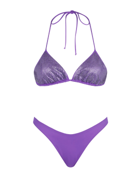Damen-Triangel-Bikini mit Strasssteinen