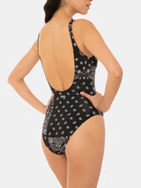 Einteiliger Damen-Badeanzug mit Bandana-Print