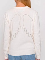 Woman sweater with Angel Wings embroidery