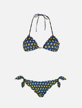 Woman ducky classic triangle bikini Sagittarius Moon