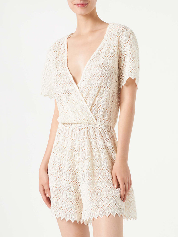 Off white lace short jumpsuit - MC2 Saint Barth