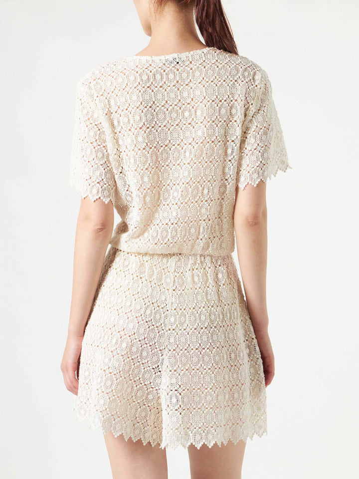 Off white lace short jumpsuit - MC2 Saint Barth