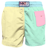 Mehrfarbige Herren-Badeshorts mit Tasche