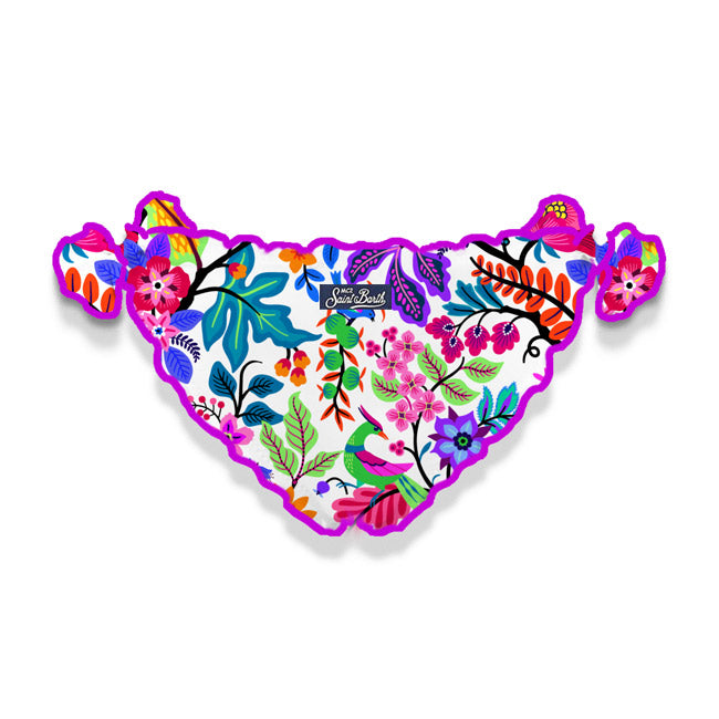 Slip da bagno da bambina con stampa fiori