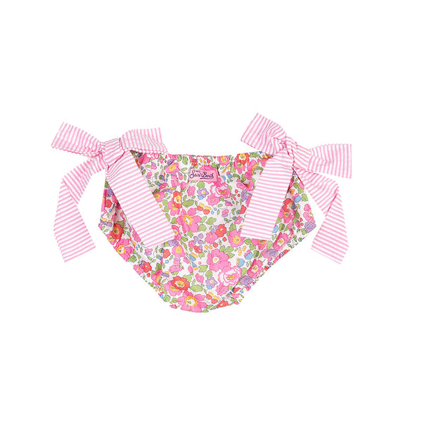 Baby girl swim briefs with flower print