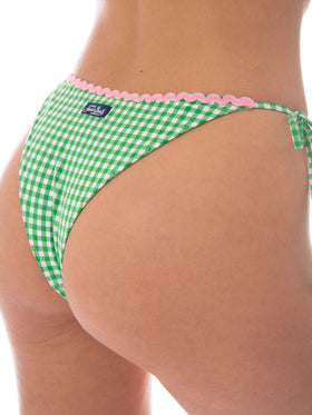 Woman swim briefs with gingham print - MC2 Saint Barth