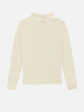 Woman turtleneck sweater Apres Ski queen lurex embroidery