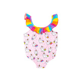 Einteiliger Badeanzug für Babys mit Einhorn-Katzen-Print