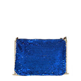 Pouch bag Parisienne bluette sequined pochette with shoulder strap