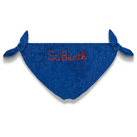 Girl denim swim briefs with strawberry patch - MC2 Saint Barth
