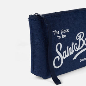 Pochette Aline in spugna blu navy