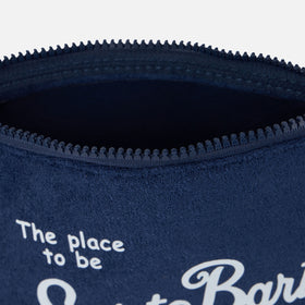 Pochette Aline in spugna blu navy