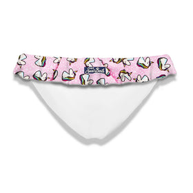 Girl ruffled swim briefs with unicorn print - MC2 Saint Barth