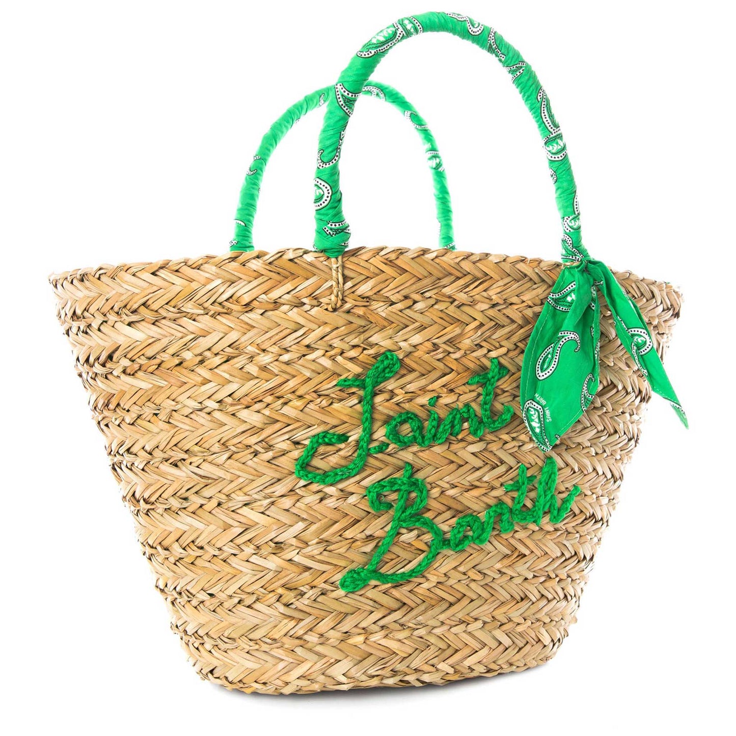Damen-Strohtasche mit Stickerei