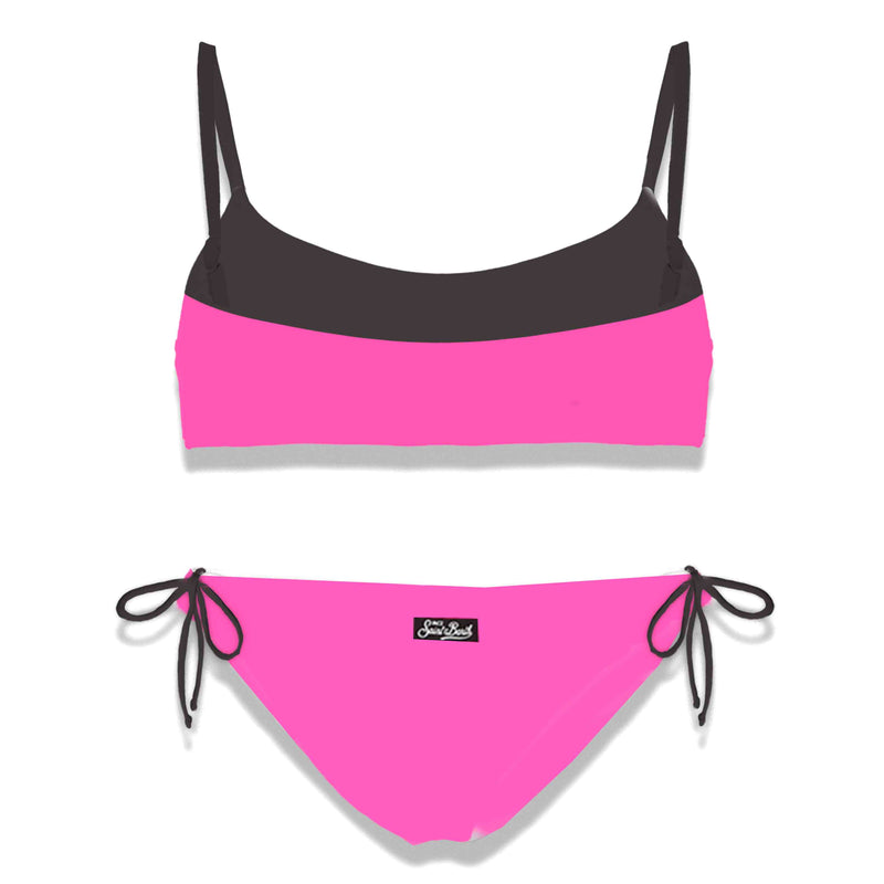 St. Barth front graphic girl's bralette bikini