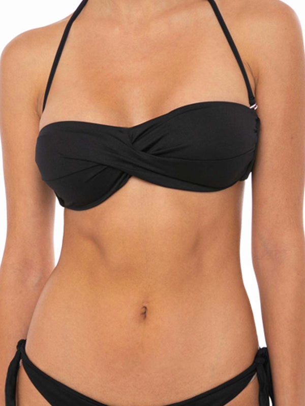 Black bandeau top