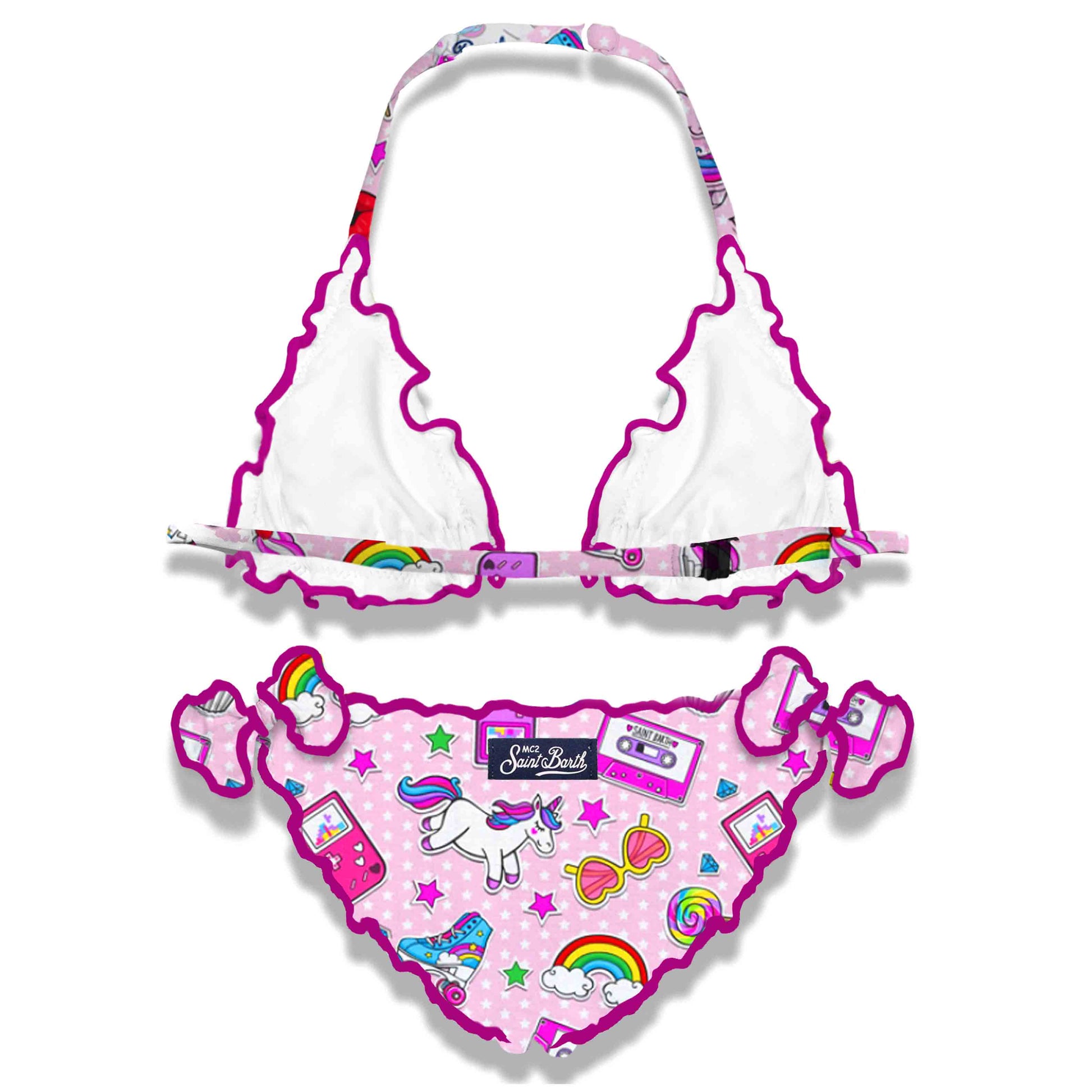 Girl triangle bikini with pattern - MC2 Saint Barth