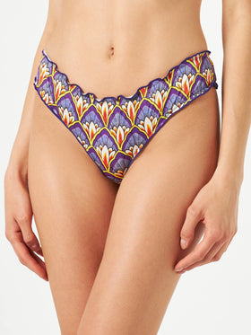 Woman cheeky swim briefs with print - MC2 Saint Barth