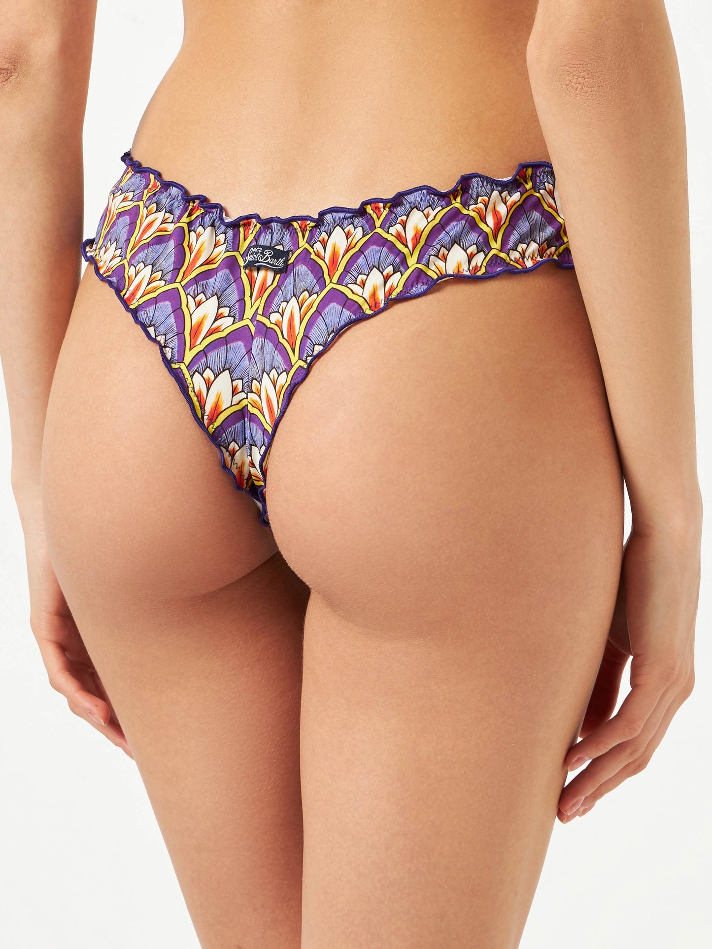 Woman cheeky swim briefs with print - MC2 Saint Barth