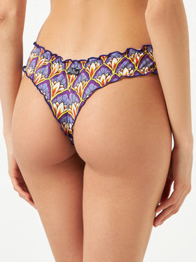 Woman cheeky swim briefs with print - MC2 Saint Barth