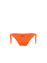 Orange drapierter Bandeau-Bikini