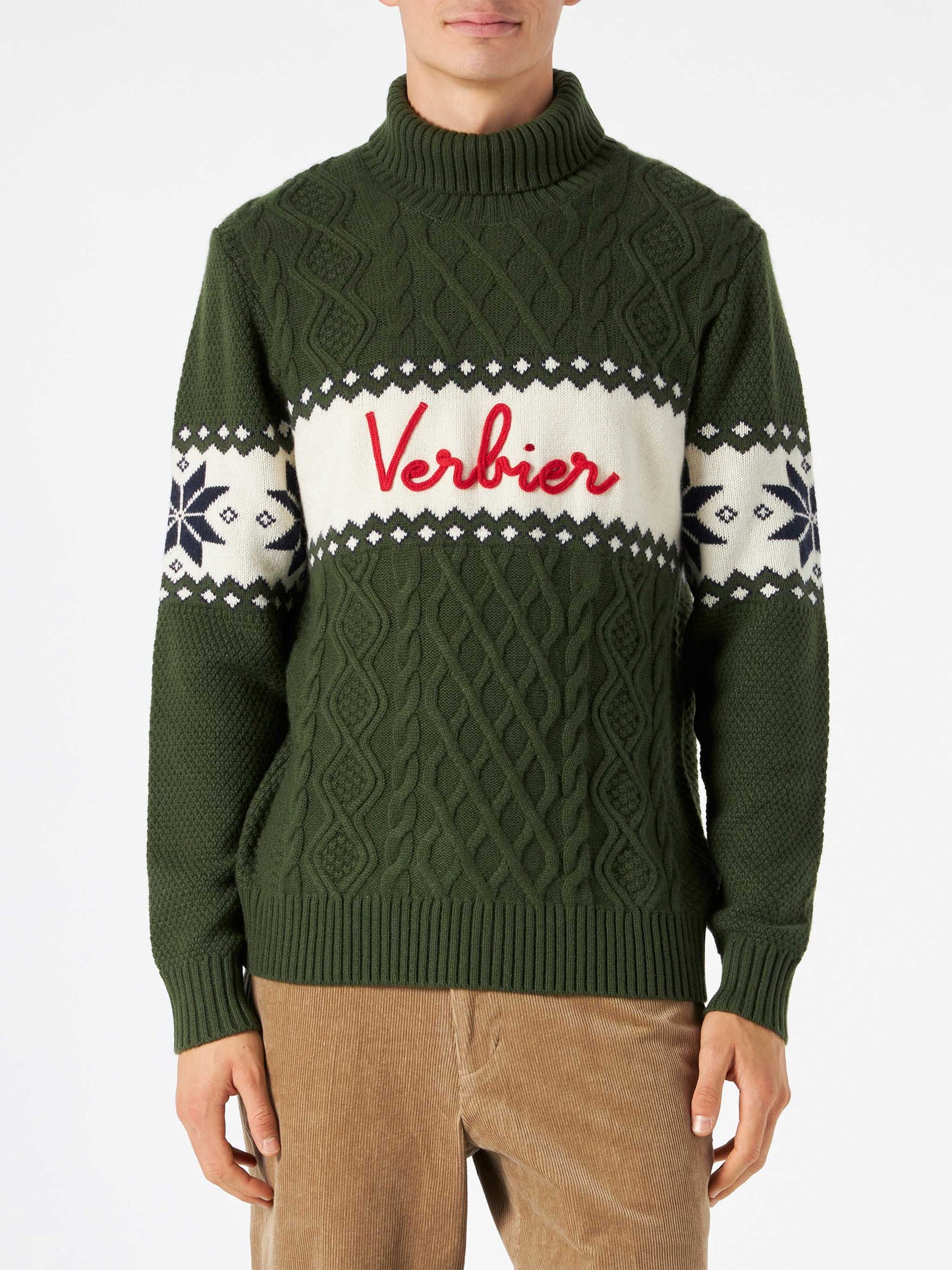 Half-turtleneck sweater with Verbier lettering - MC2 Saint Barth
