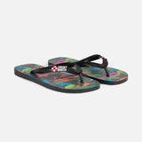 Flip-Flops mit mehrfarbigem Fluo-Camouflage-Print