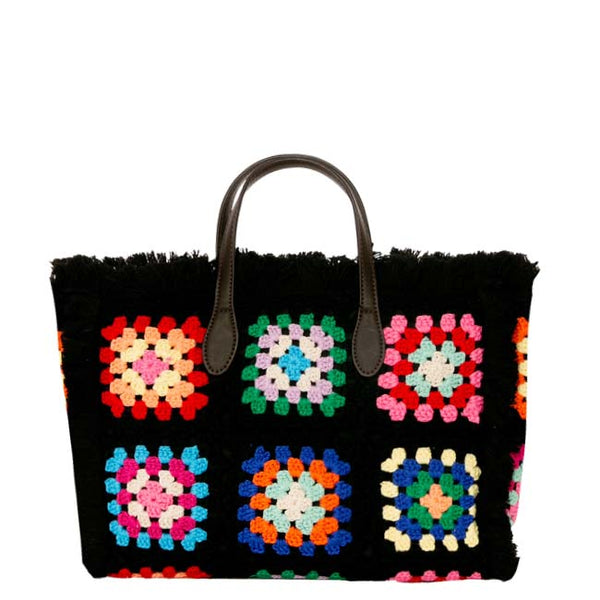 Colette crochet tiles handbag