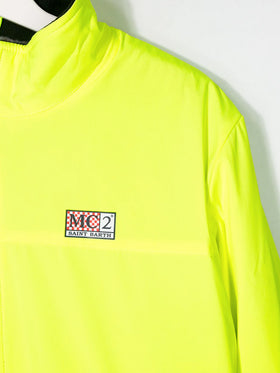 Boy fluo yellow bomber jacket Country Jr with furry lining - MC2 Saint Barth