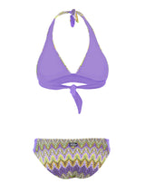 Chevron lilac knitted triangle bikini