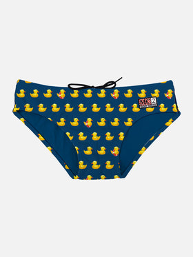 Man swim briefs with ducky print
