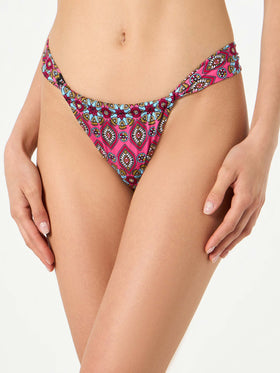Multicolor botanical gipsy cheeky swim briefs - MC2 Saint Barth