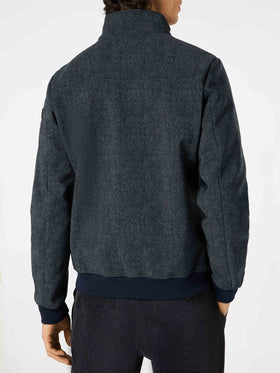 Man mélange blue thermo jacket Byron - MC2 Saint Barth