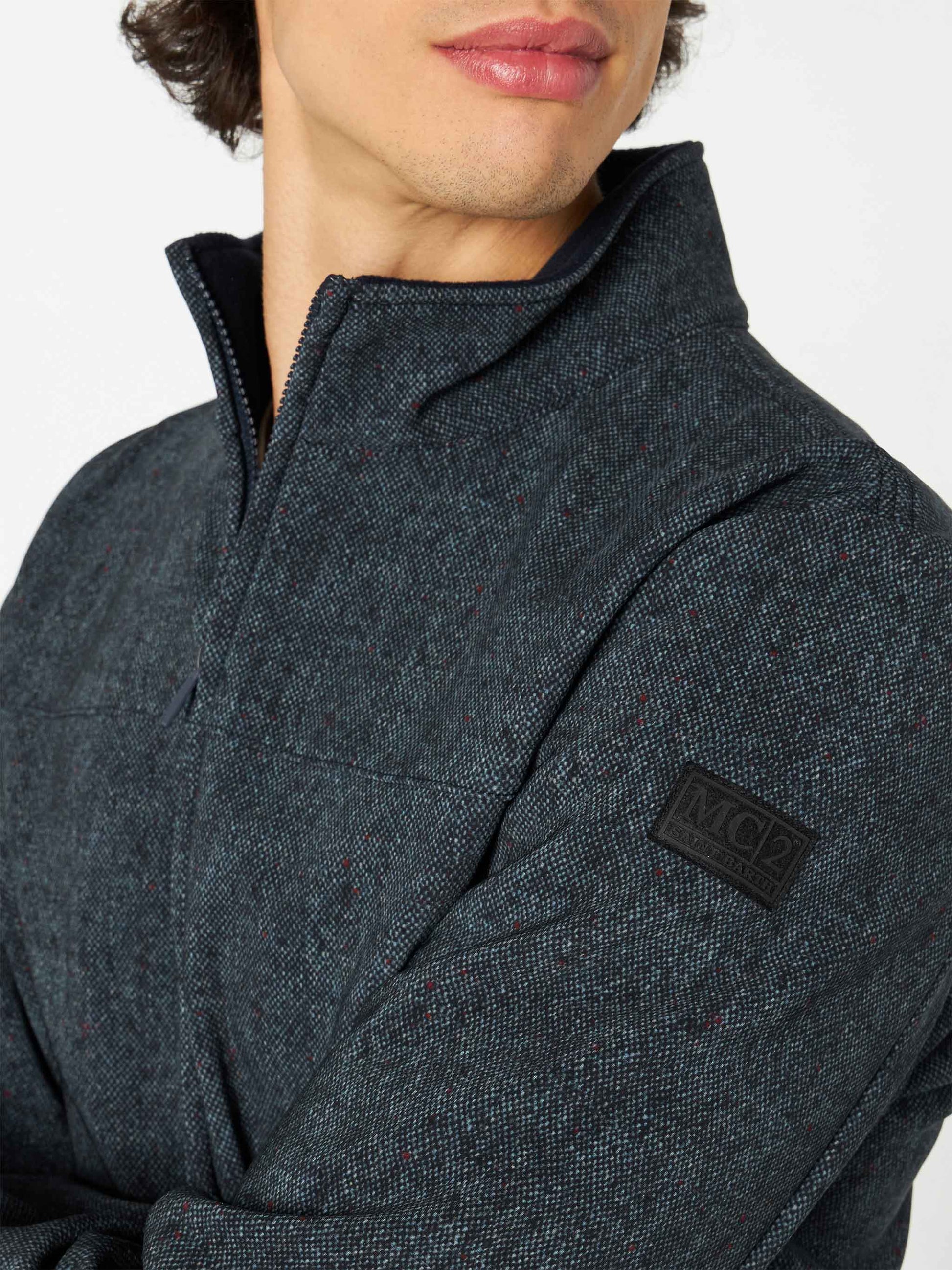 Man mélange blue thermo jacket Byron - MC2 Saint Barth