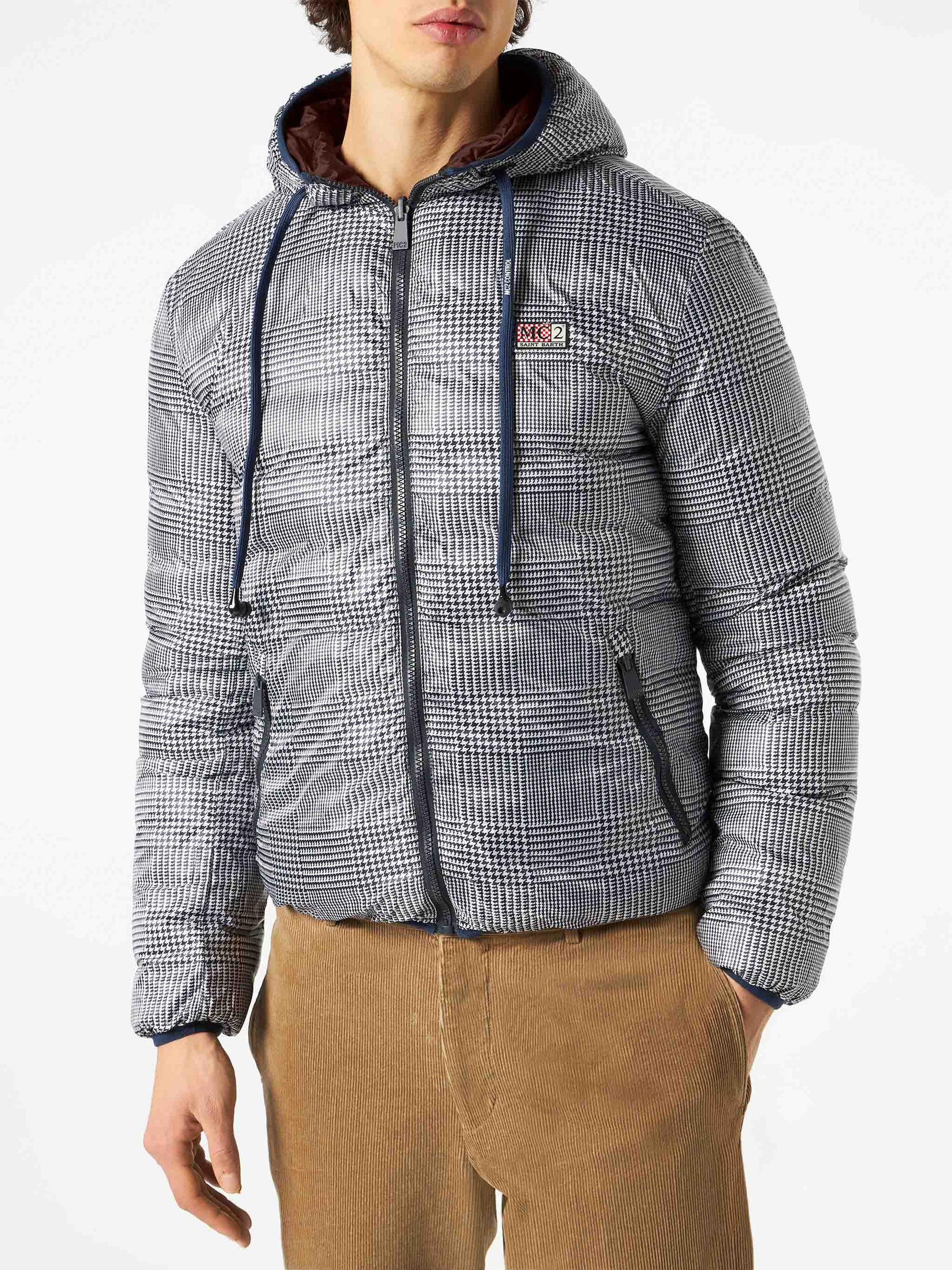 Man double face brown down jacket Courchevel - MC2 Saint Barth