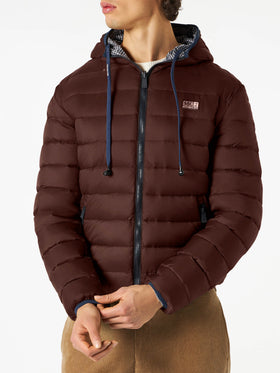 Man double face brown down jacket Courchevel - MC2 Saint Barth