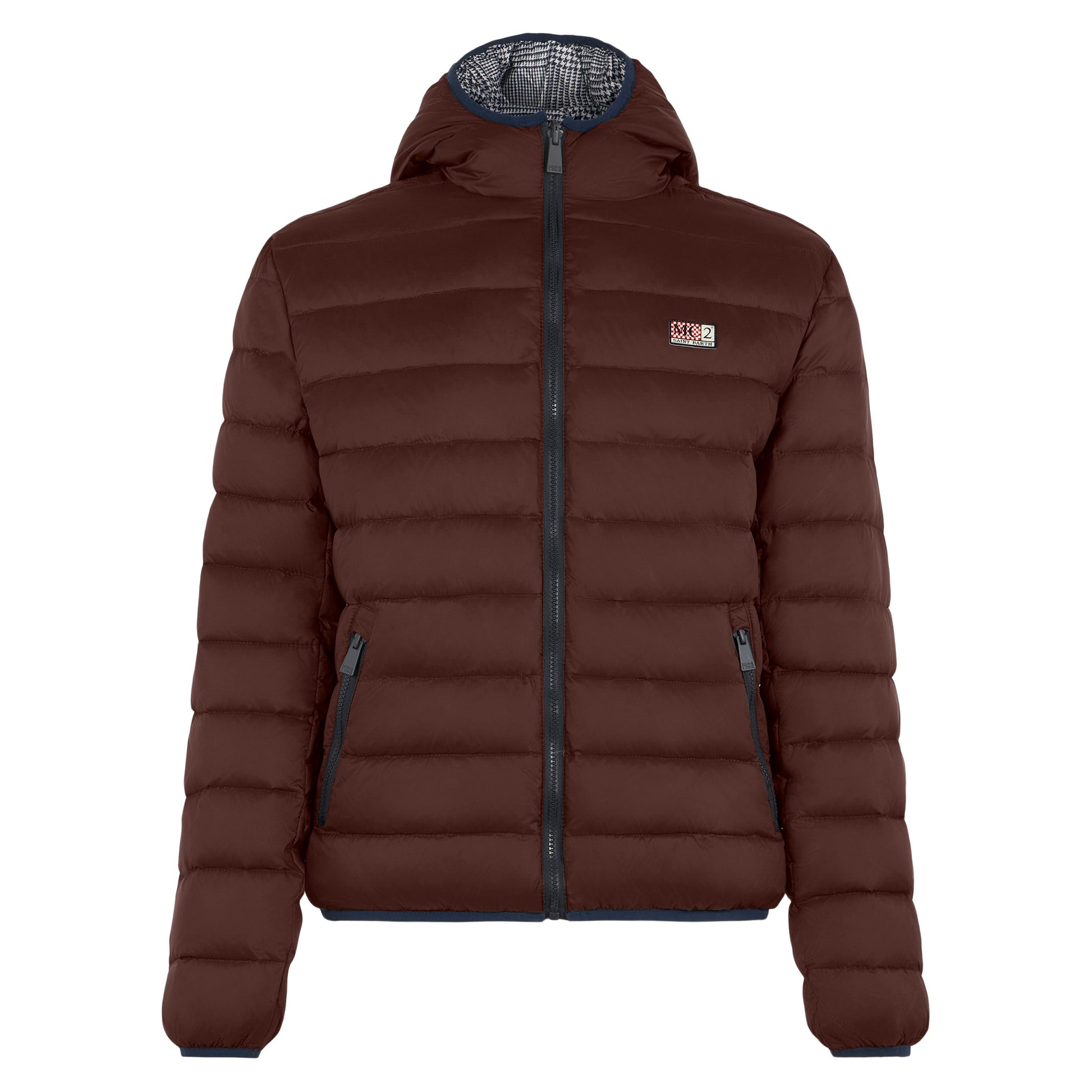 Man double face brown down jacket Courchevel - MC2 Saint Barth