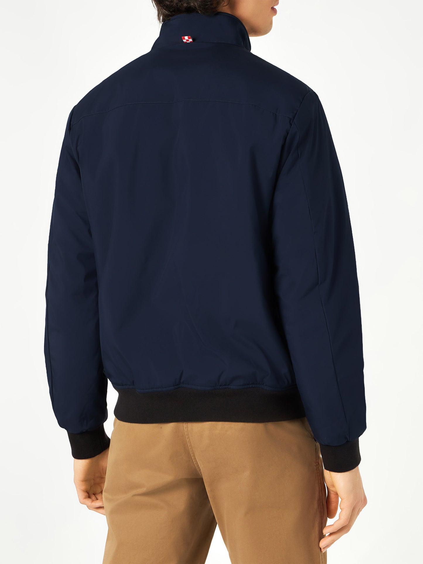 Blaue Bomberjacke Country für Herren mit pelzigem Futter
