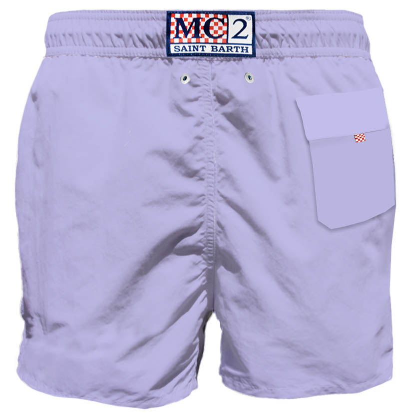 Lilac man swim shorts with pocket - MC2 Saint Barth