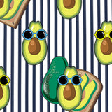 Boy swim shorts with Avocado Toast print