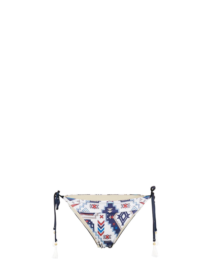 Damen-Badehose mit glitzerndem Azteken-Print