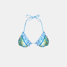 Woman triangle top swimsuit with flower print - MC2 Saint Barth