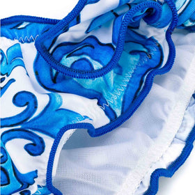 Girl triangle bikini with majolica print - MC2 Saint Barth