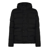 Blue Hooded Down Padded Jacket