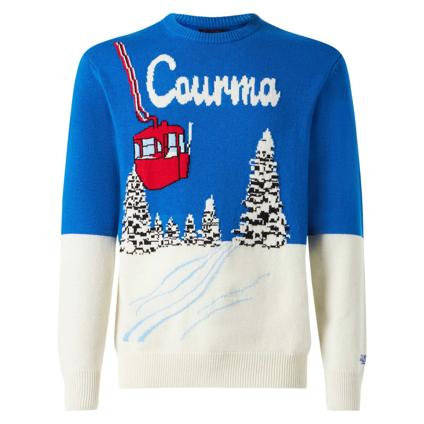 Maglione da uomo stampa cartolina vintage Courma