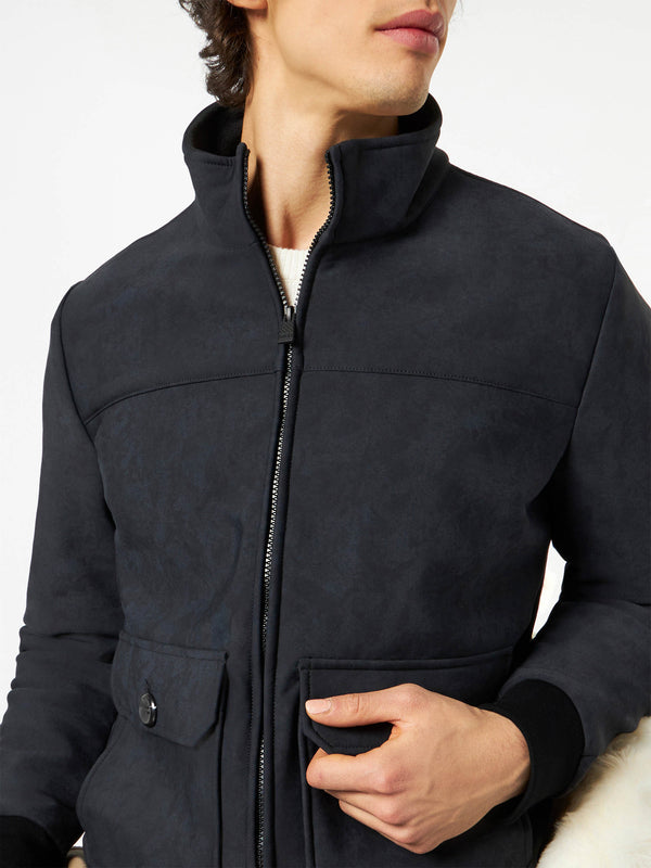 Man mélange black thermo jacket