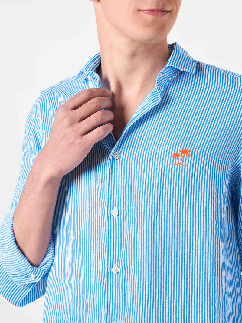 Man striped linen Pamplona shirt