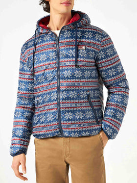 Man double face red down jacket Courchevel - MC2 Saint Barth