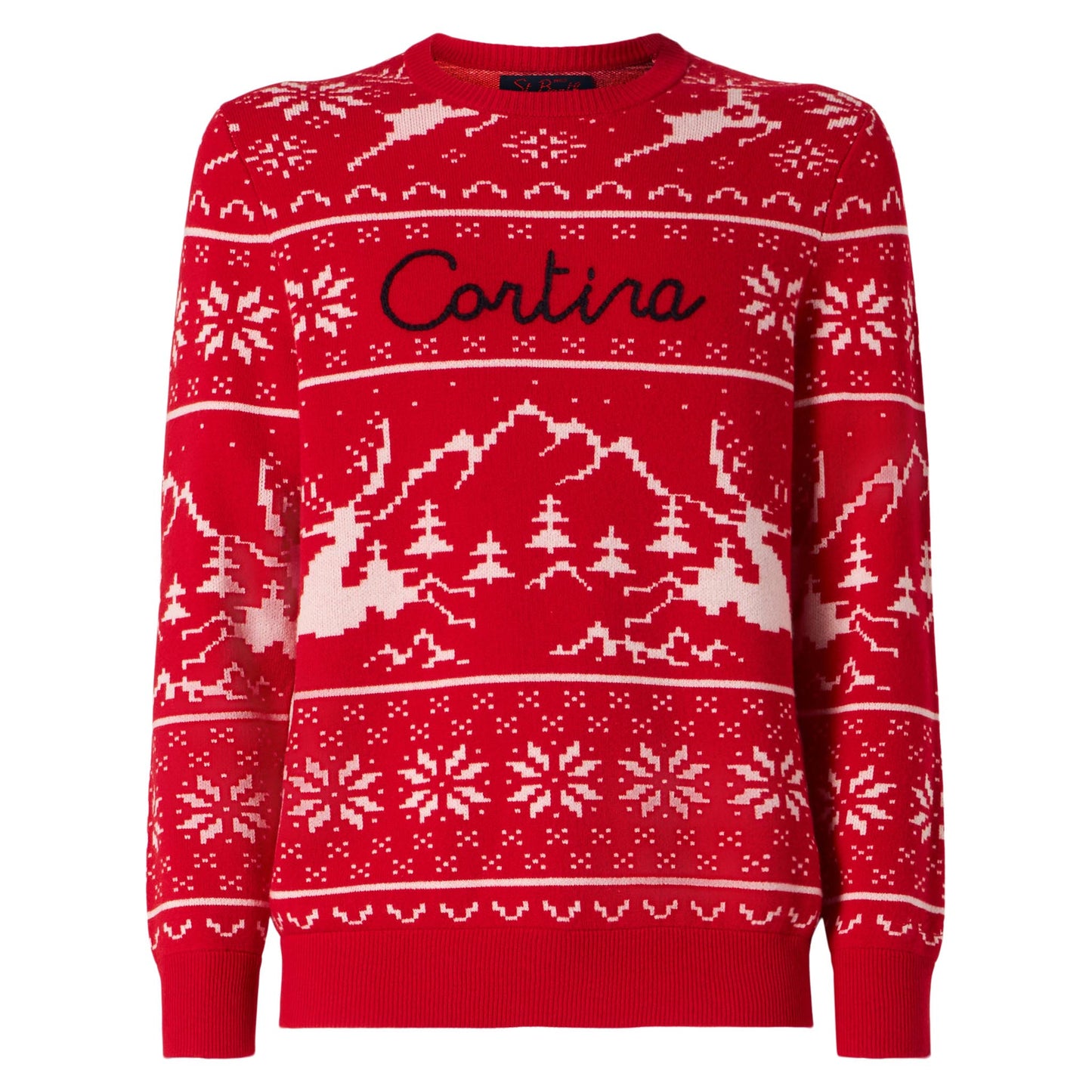 Man sweater Norwegian style with Cortina embroidery