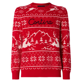 Man sweater Norwegian style with Cortina embroidery